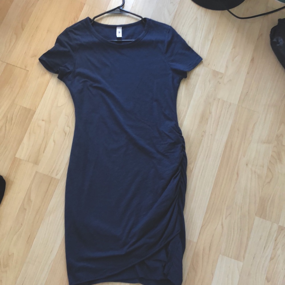 Blue bodycon t shirt dress